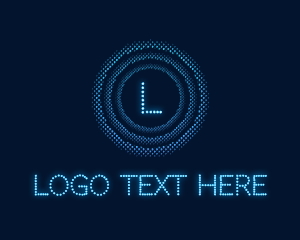 Neon Light - Neon Light Cyberspace Letter logo design