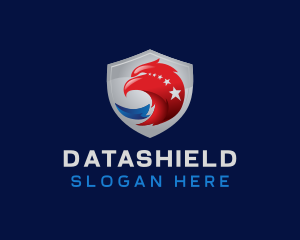 Patriotic Eagle Shield logo design