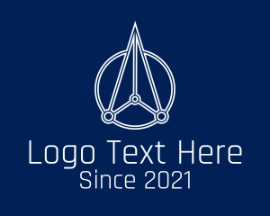 Direction - Linear Tech Arrow logo design