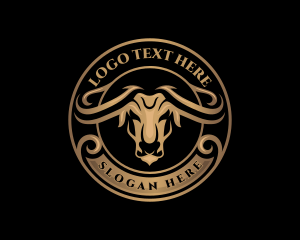 Horn - Bison Bull Buffalo logo design