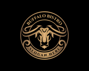 Bison Bull Buffalo logo design