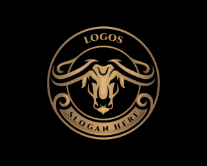 Horns - Bison Bull Buffalo logo design