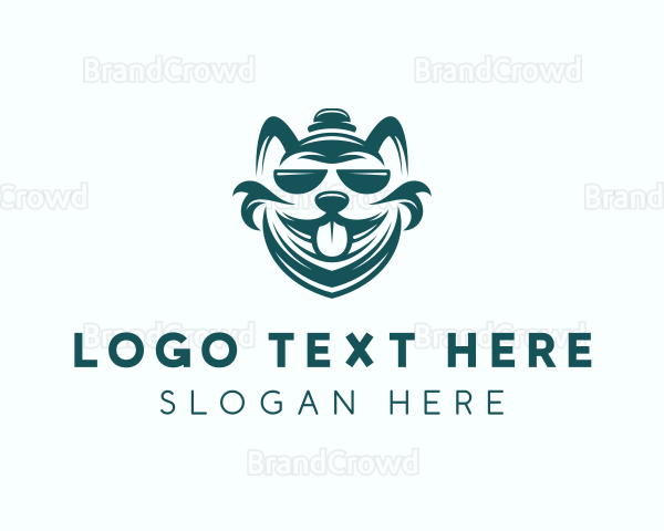 Pet Dog Grooming Logo