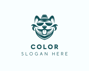 Pet Dog Grooming Logo