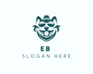 Dog Portrait - Pet Dog Grooming logo design