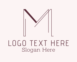 Interior Designer - Modern Interior Letter M logo design