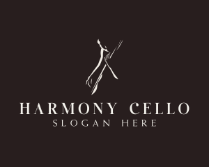 Cello - Guitarist Artist Musician logo design