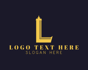 Interior Designer - Hotel Restaurant CafeLetter L logo design