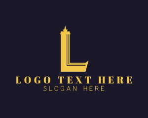 Blogger - Hotel Restaurant CafeLetter L logo design