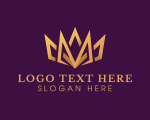Initial - Luxury Crown Royalty logo design