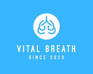 Breathing - Lungs Health Medicine logo design