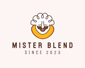 Mister - Happy Man Moustache logo design