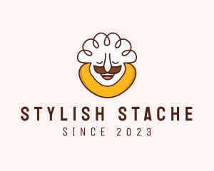 Moustache - Happy Man Moustache logo design