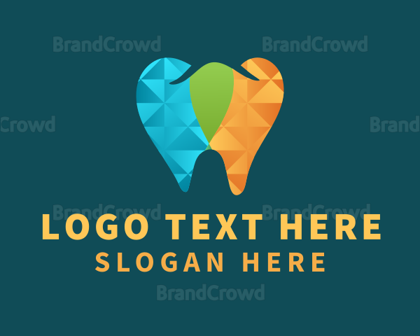Dental Tooth Heart Logo