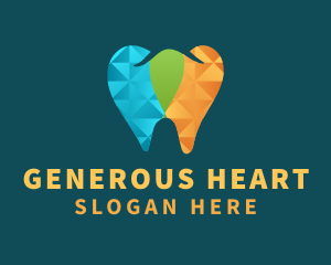 Dental Tooth Heart logo design