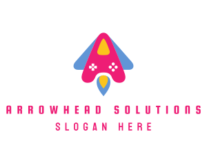 Pink Rocket Controller logo design