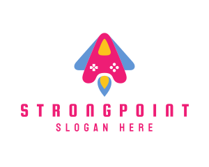 Ship - Pink Rocket Controller logo design