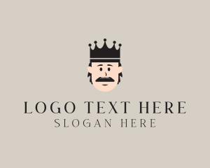 King - Mustache Royal King logo design