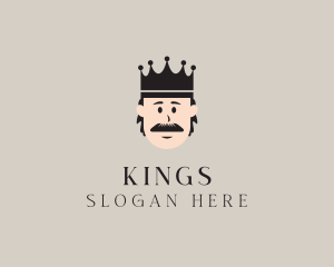 Mustache Royal King logo design