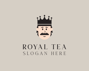 Mustache Royal King logo design