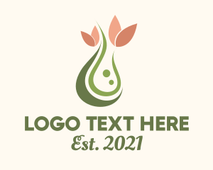 Chemistry - Organic Drop Natural Essence logo design