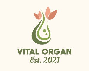 Organic Drop Natural Essence logo design