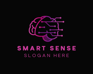 Intelligence - Brain Artificial Intelligence logo design