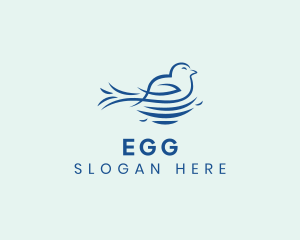 Organic Products - Happy Blue Jay Bird logo design