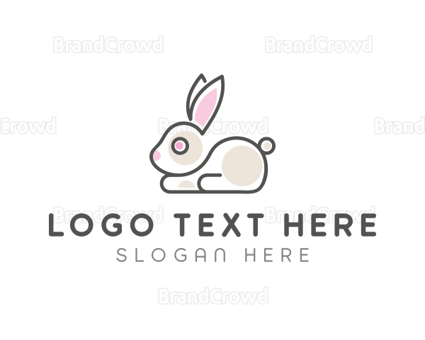 Cute Bunny Pet Logo