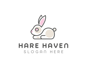 Cute Bunny Pet logo design