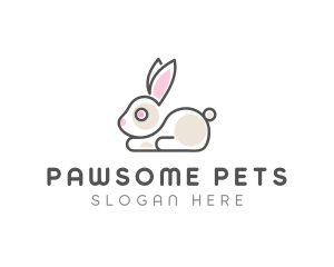 Cute Bunny Pet logo design