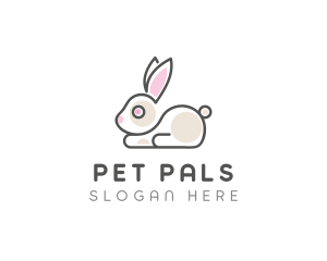 Cute Bunny Pet logo design