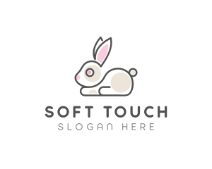 Soft - Cute Bunny Pet logo design