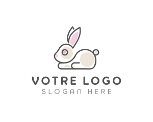 Infinity Sign - Cute Bunny Pet logo design