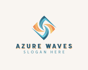 Healthcare Lab Wave logo design