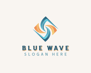 Healthcare Lab Wave logo design