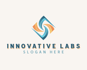 Healthcare Lab Wave logo design