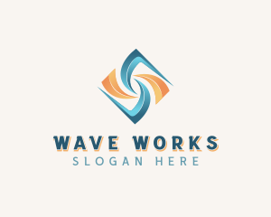 Healthcare Lab Wave logo design