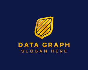 Chart Statistics Shield logo design