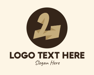 Letter L - Brown Elegant Letter L logo design