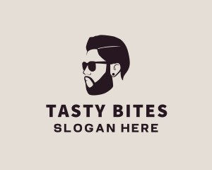 Man Beard Sunglasses Logo