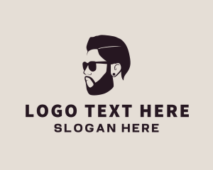 Man Beard Sunglasses Logo