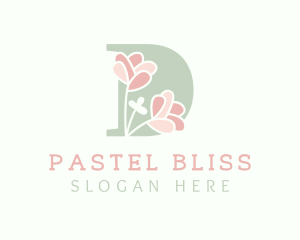 Pastel - Pastel Flowers Letter D logo design
