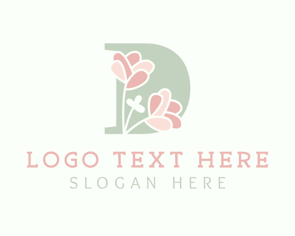 Styling - Pastel Flowers Letter D logo design