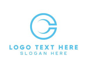 Lettermark - Minimalist Blue C logo design