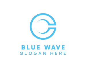 Blue - Minimalist Blue C logo design