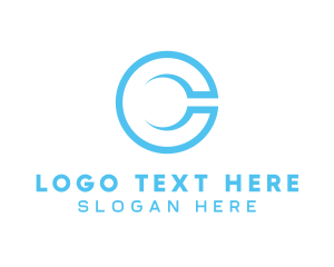 Minimalist Blue C logo design