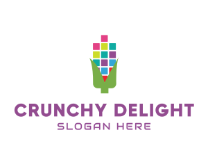 Cereal - Digital Pixel Corn logo design