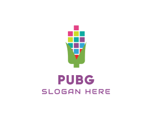 Restaurant - Digital Pixel Corn logo design