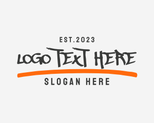 Smudge - Simple Graffiti Wordmark logo design